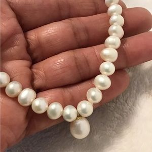 Set Collana E Orecchini Con Perle Akoya Conchiglia Bianche 8mm Gioielli Placcati Oro Per 1336147 - Foto 5